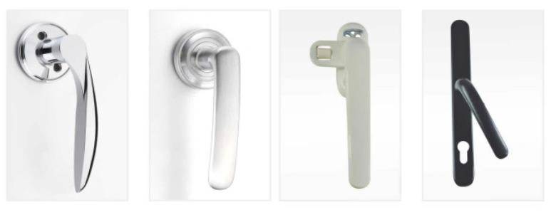 Zinc Alloy Handle Zamak Powder Coating Sliding Door Window Hardware Aluminium Accessories Lever Window Pull Handle