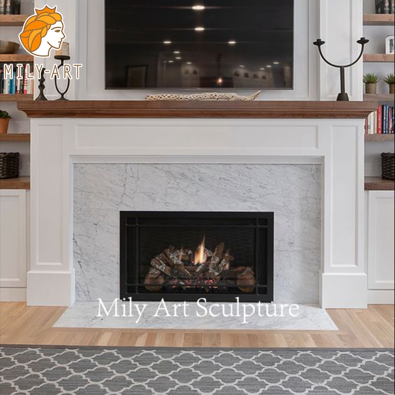Modern Home Decor Natural Marble Fireplace Mantel