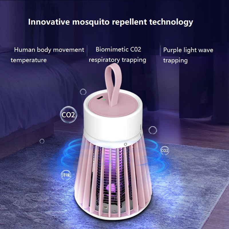 Mosquito-Free Lamp USB Charging LED Light Insect Bug Zapper Pest Control Lamp