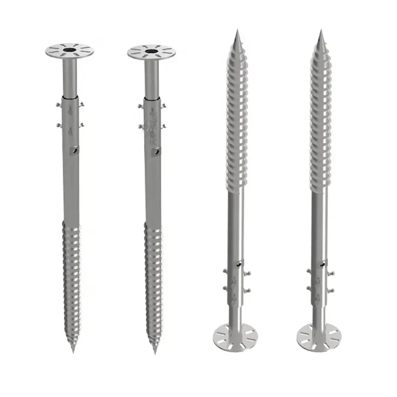 HDG Customized Ground Screw Helical Pole Pile with Extension for Solor Structure