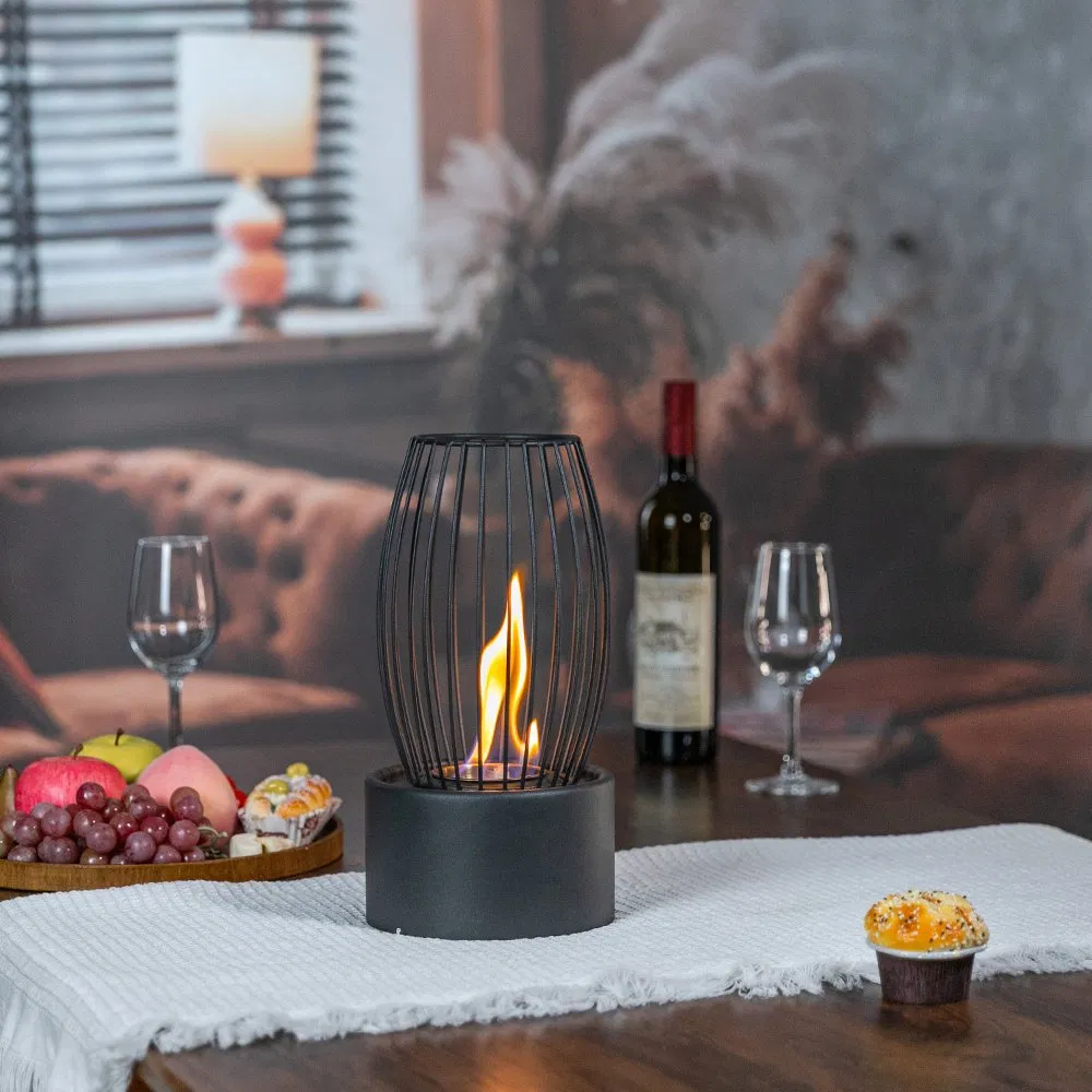 Outdoor Fire Pit Freestanding Stove Mini Kamin Ethanol Tabletop Fireplace