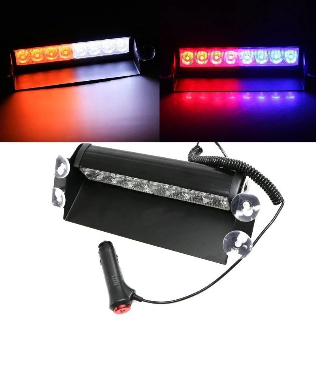 Универсальная светодиодная стробоскопная лампа 8 LED для авто