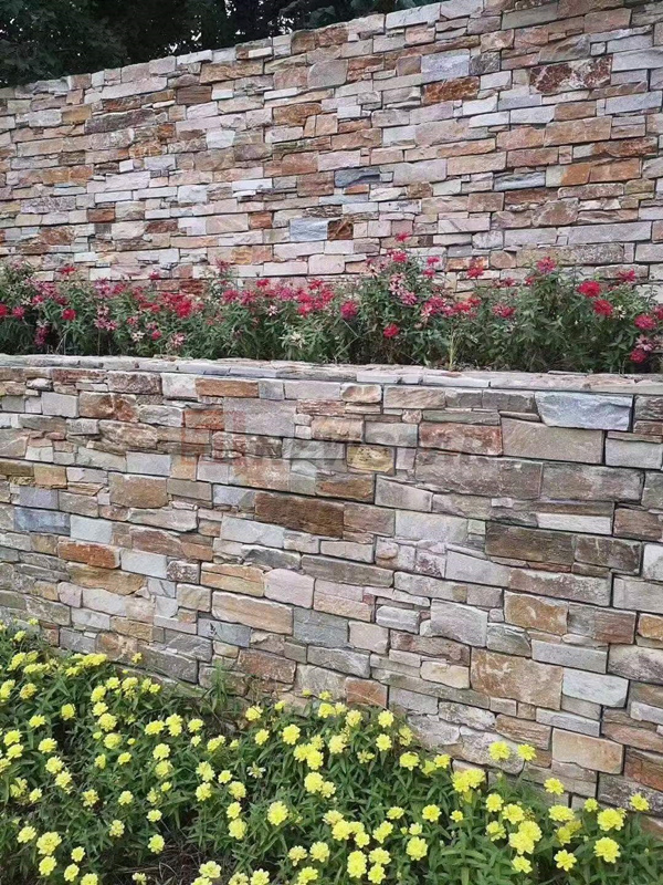 Tile Natural Slate Culture Stone Wall Cladding Decorative Slate Stone Veneer Sheet for Tall Building Outdoor Rusty Stone