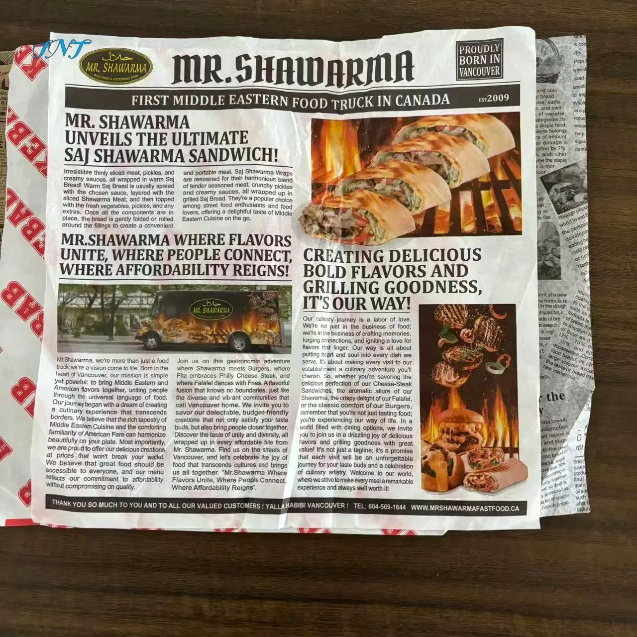 Waterproof Oil-Resistant Placemat Paper for Home & Catering Use