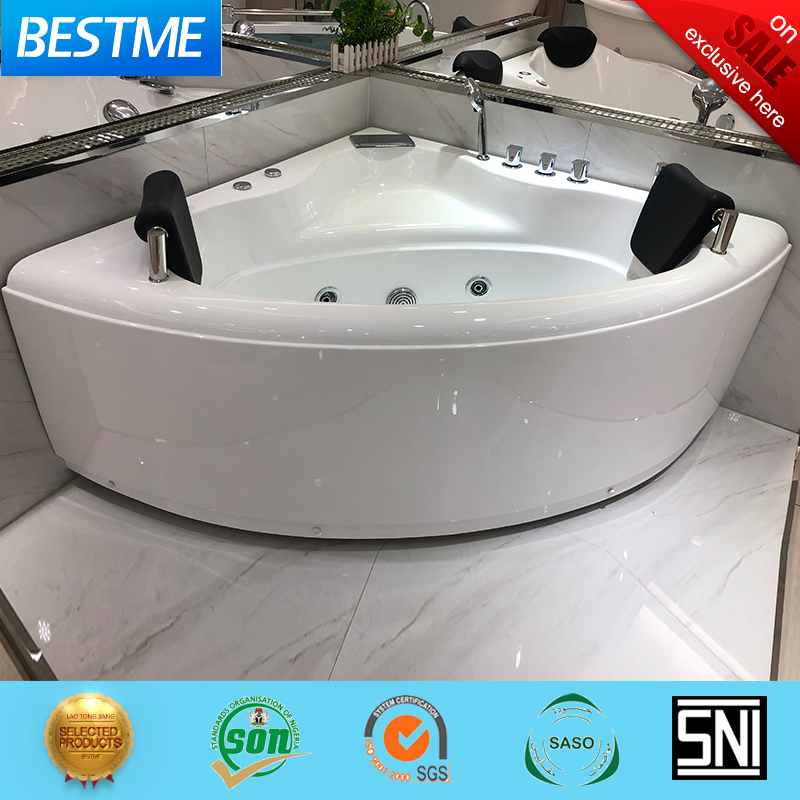 Угловая акриловая ванна с гидромассажем (BT-A1135)