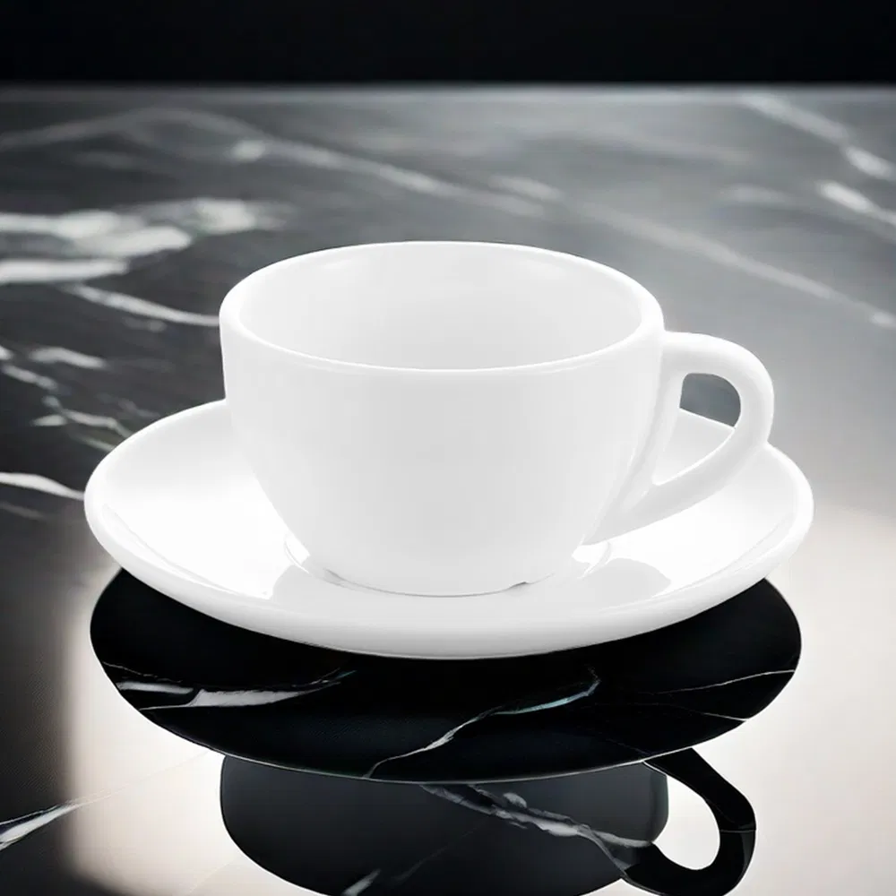 Ceramic Coffee Cups, Ceramic Cup Sets, Mugs, Tableware, for Hotel, Office, Home Use, Pure White, Wholesale