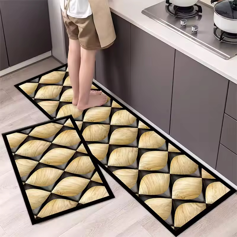 Factory Living Room Kitchen Rugs Customized Water Absorbent Non-Slip Crystal Carpets Kitchen Floor Mat