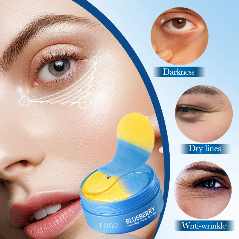 Ditong Private Label Skin Care Manufacturer Blueberry Moisturizing Firming Eye Mask Moisturizing Eye Patch