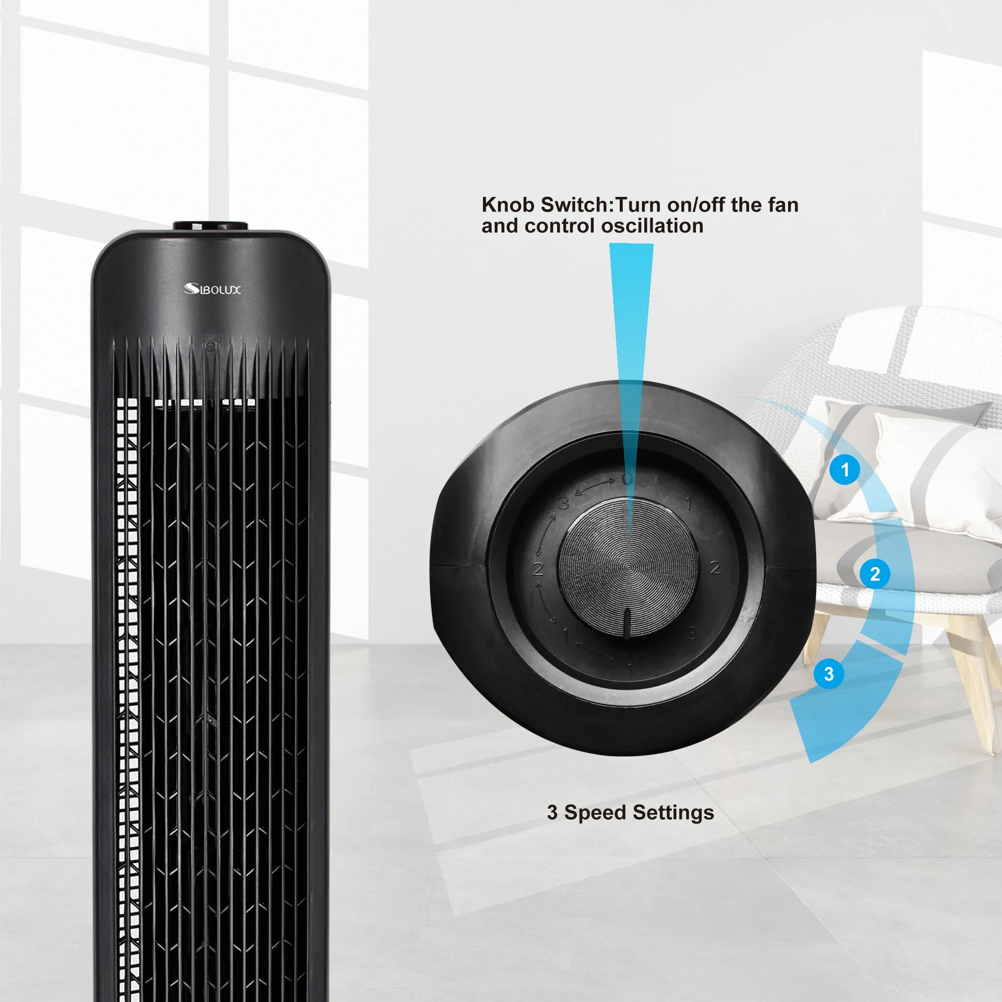 Hot Sale Summer Room Air Cooling 32 Inch Remote Control Fan Home Appliances Bladeless Tower Fan Ventilador De Torre Cooling Fan