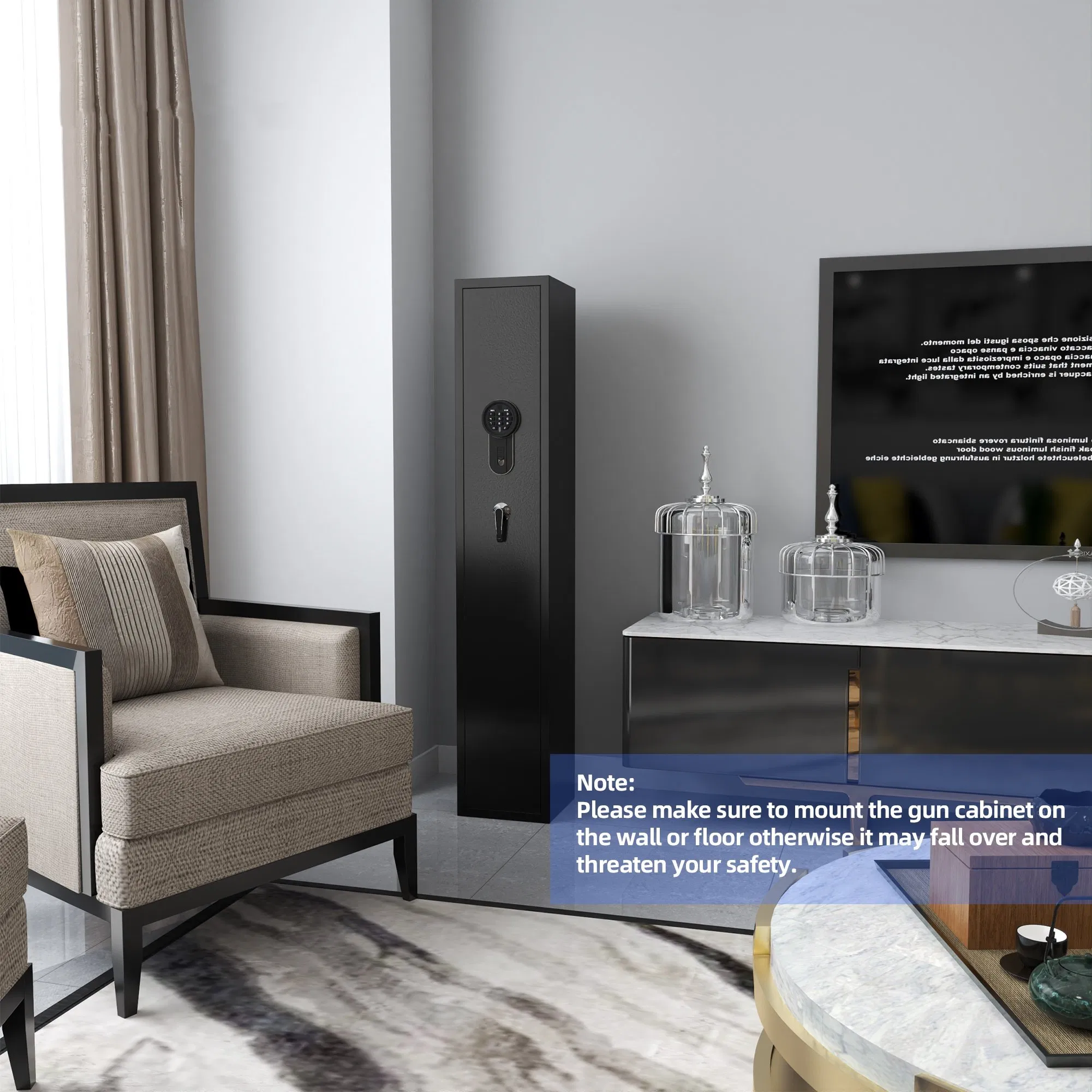 Hot Sale Steel Digital Lock with Key Gun Safe Cabinet Gun Storage Safe