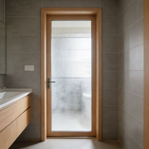 Kitchen and Bathroom Fluted/Frosted Glass Stain-Resistant Semi-Transparent Privacy Partition