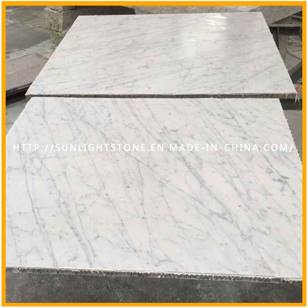 Natural Italian Polished Bianco Carrara White Marble Kitchen Floor Tiles