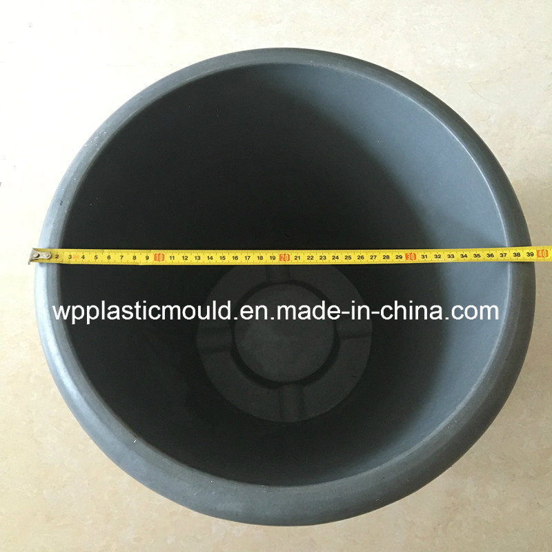 Leaves Pattern Round Plastic Flowerpot for Garden Home Decoration (HP-06)