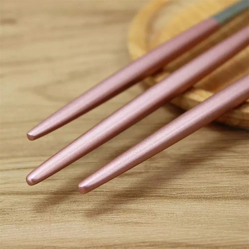 Wedding Gorgeous Pink Stainless Steel Cutlery, 18/10 Matte Pink/Gold/Black Stainless Steel Flatware Set for Gift or Hotel