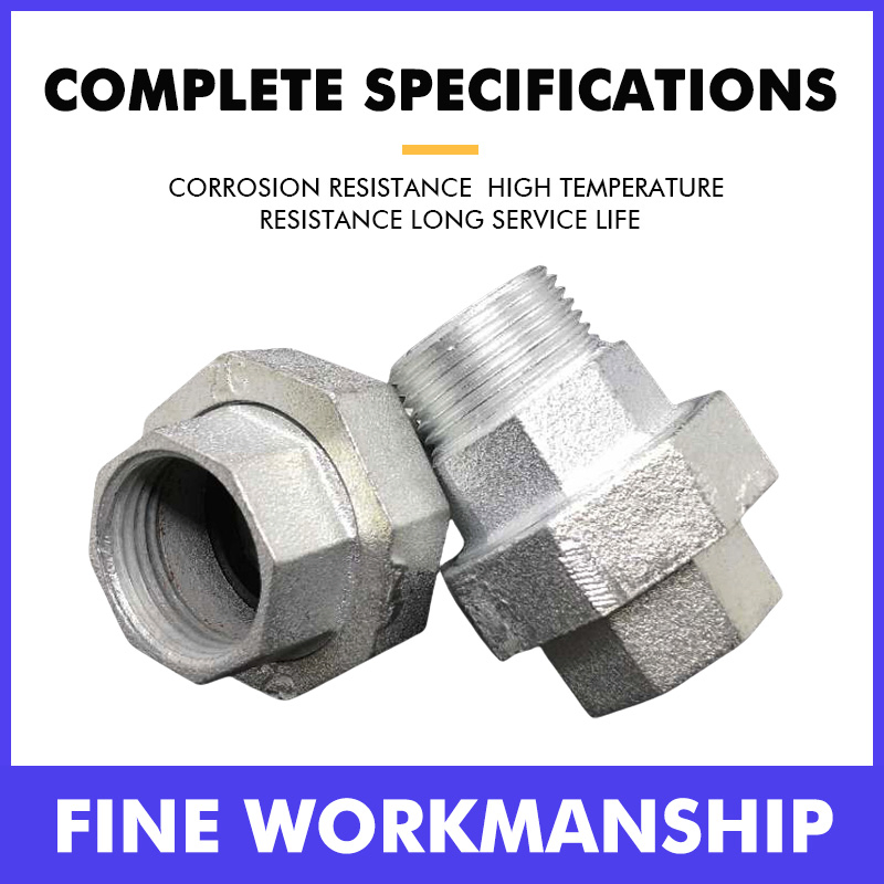 Hot Sales Malleable Iron Pipe Fittings Hot DIP Galvanized 1'' FM Union