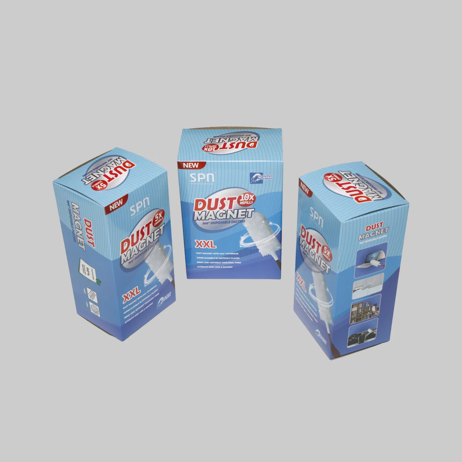 5-10PCS Refills+1handle Vent OEM Box or Polybag Magic Tool Disposable Duster