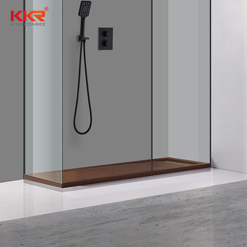 Cut to Size Solid Surface Shower Tray Stone Shower Base