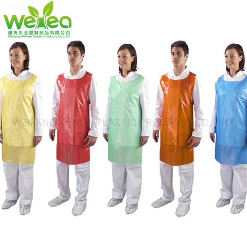 White Blue Kitchen Bib Aprons, Colors Children′ S Disposable Apron