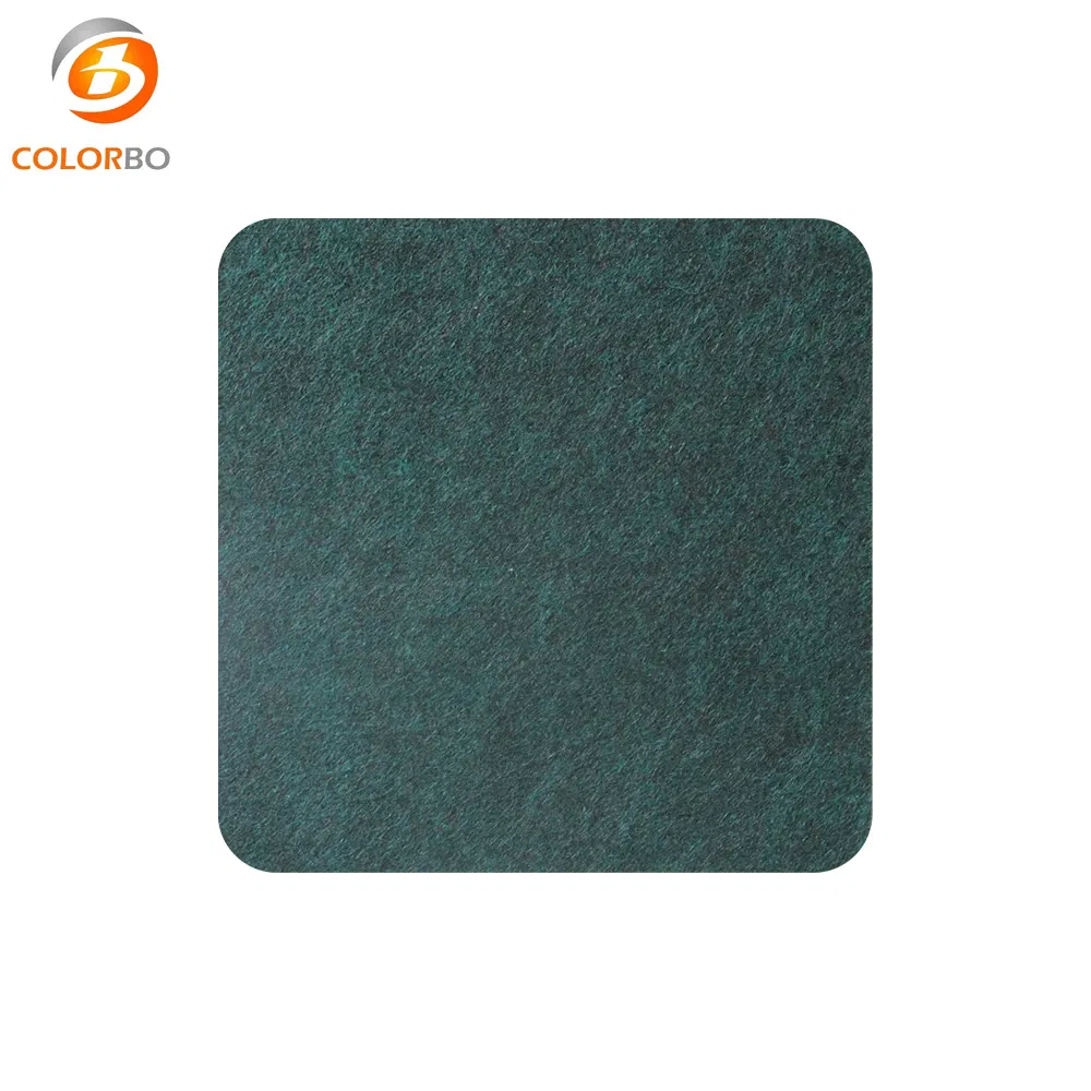 CBB17 Dark Green Sound Proof Foam Sponge Polytester Fiber Wall 12mm Panel