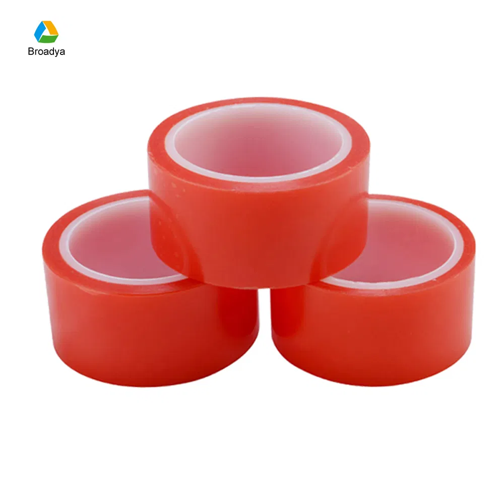 Double/Two Sided Pet PVC Industrial Self Adhesive Red Tape (BY6982R)