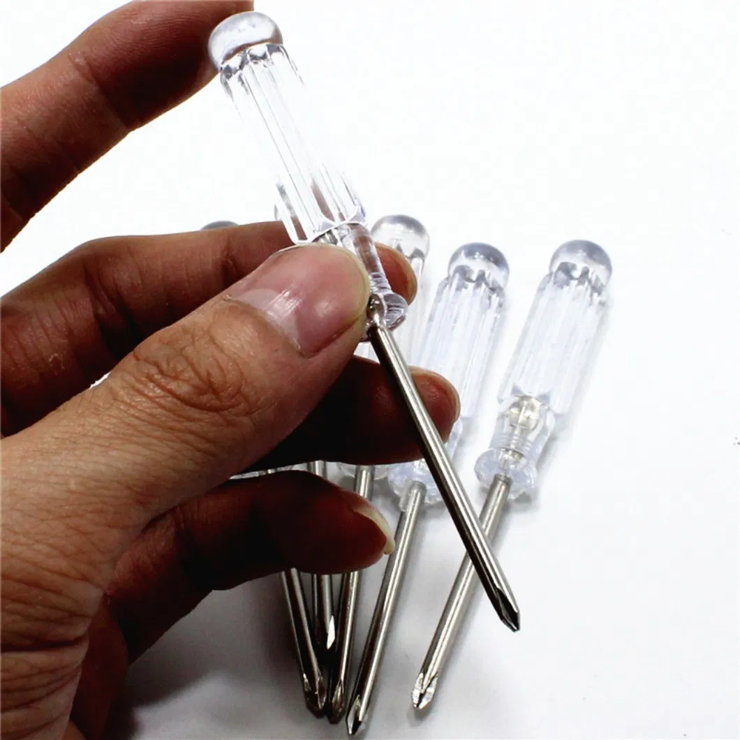 3mm Transparent Crystal Cross & Flat Head Screwdriver for DIY Enthusiasts
