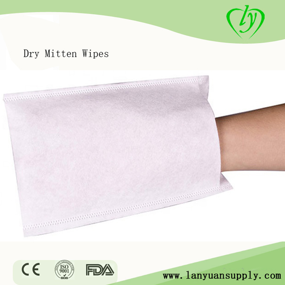 White Disposable Molton Wash Glove Wipes