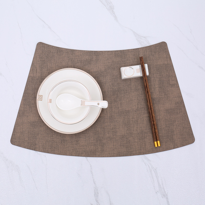 New Type Heat-Resistant Easy Clean PVC Placemats Woven Design Dining Table Mats Kitchen Plain Style Table Pads