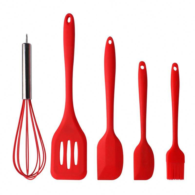 Home and Kitchen Accessories 5PCS Heat Resistant Food Silicone Kitchen Utensils