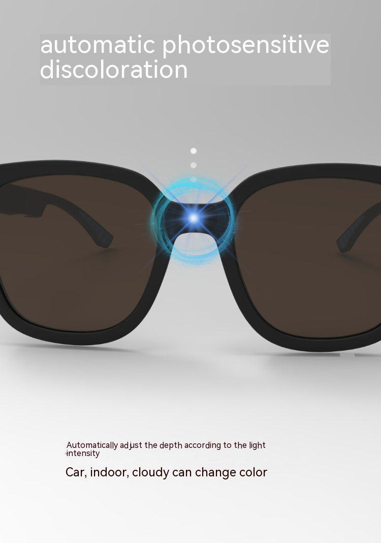 Innovative Polarized Sunglasses with Tint Adjustment Anti UV for Driving Cycling Sports Intelligent Color Changing