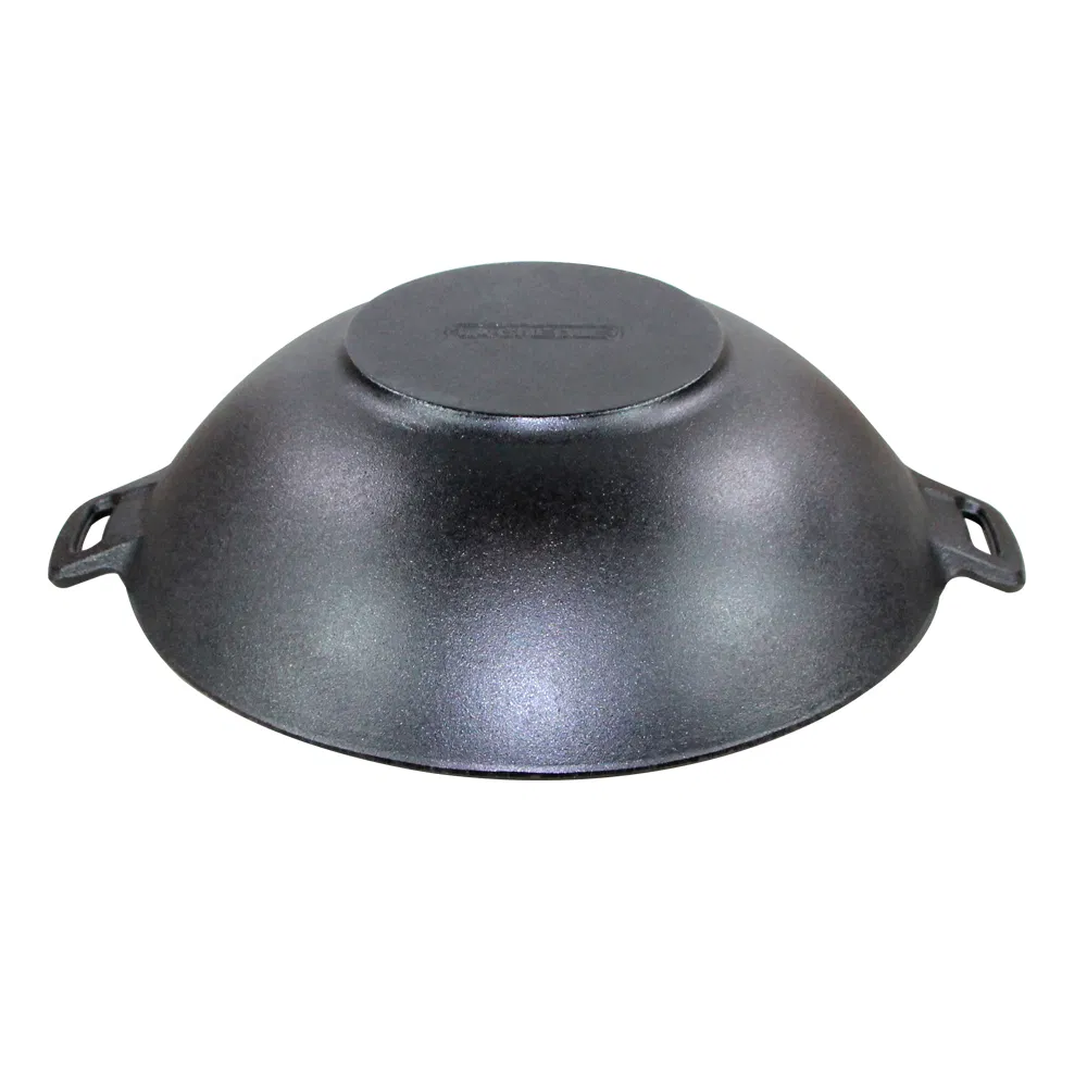 Чугунный вок 37 см с антипригарным покрытием