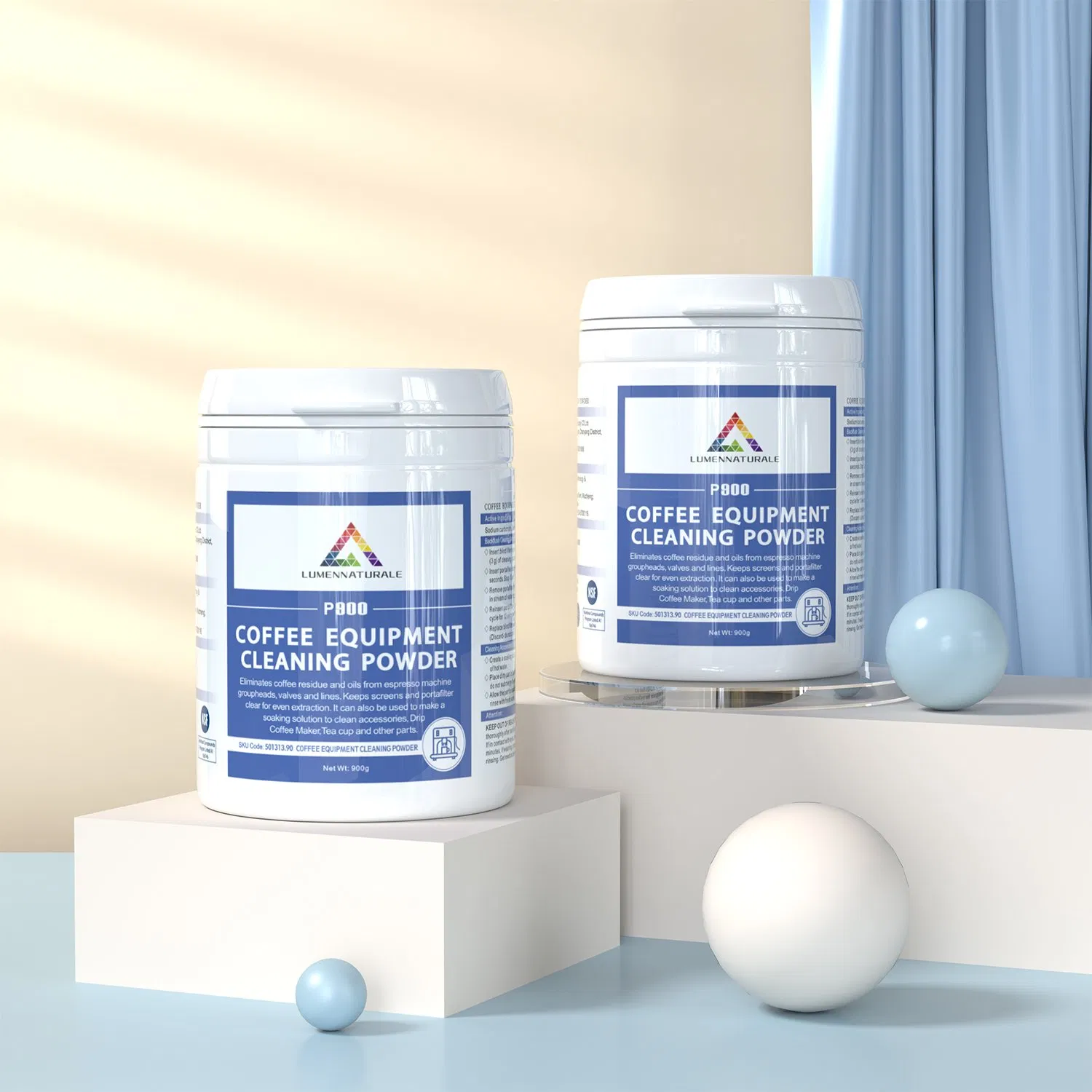 Coffee Machine Cleaning Powder All-Natural Detergent Cleaner Powder Safe for Machine Parts