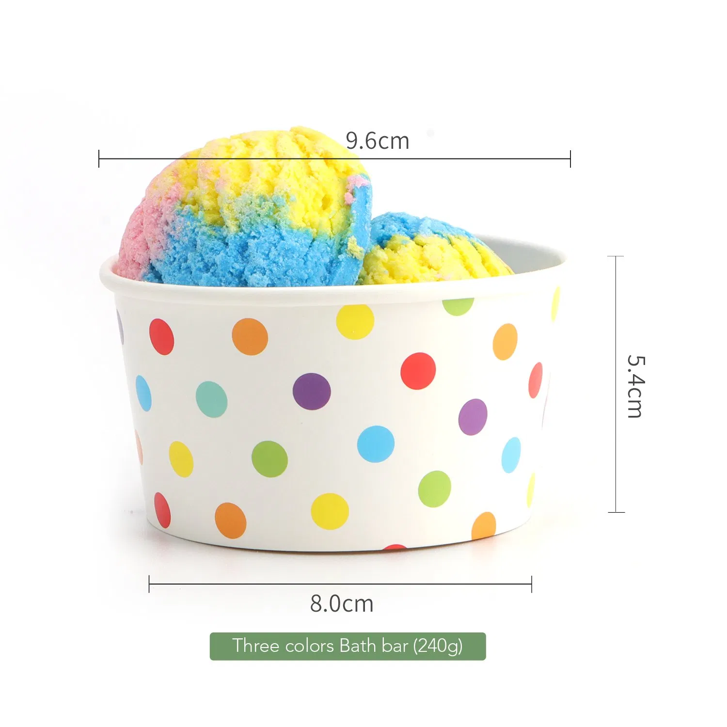 Private Label Hot Sale Rich Bubble Ice Cream Shape Bubble Bath Bombs Bar