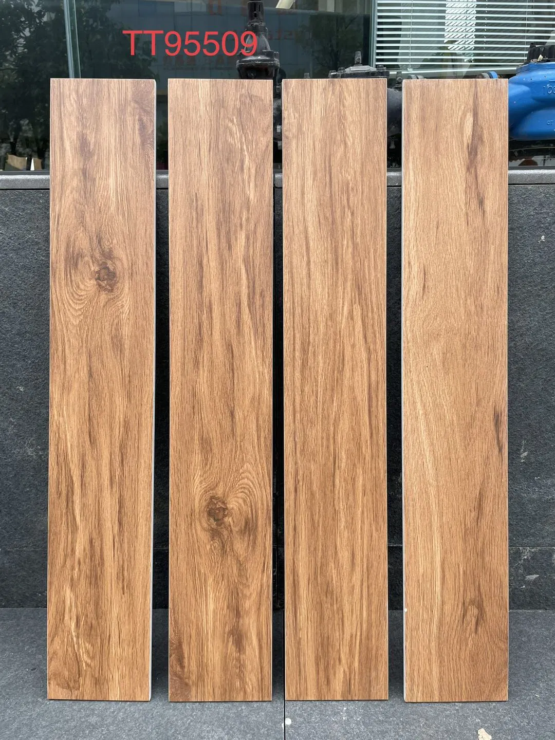 China Factory Indoor Home Living Room Floor Tiles 150X900mm Wood Look Porcelain Tile