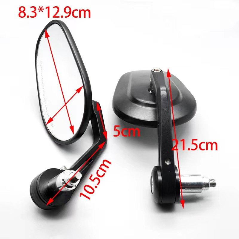 CNC-обработанные овальные зеркала заднего вида для мотоцикла с сертификацией ECE