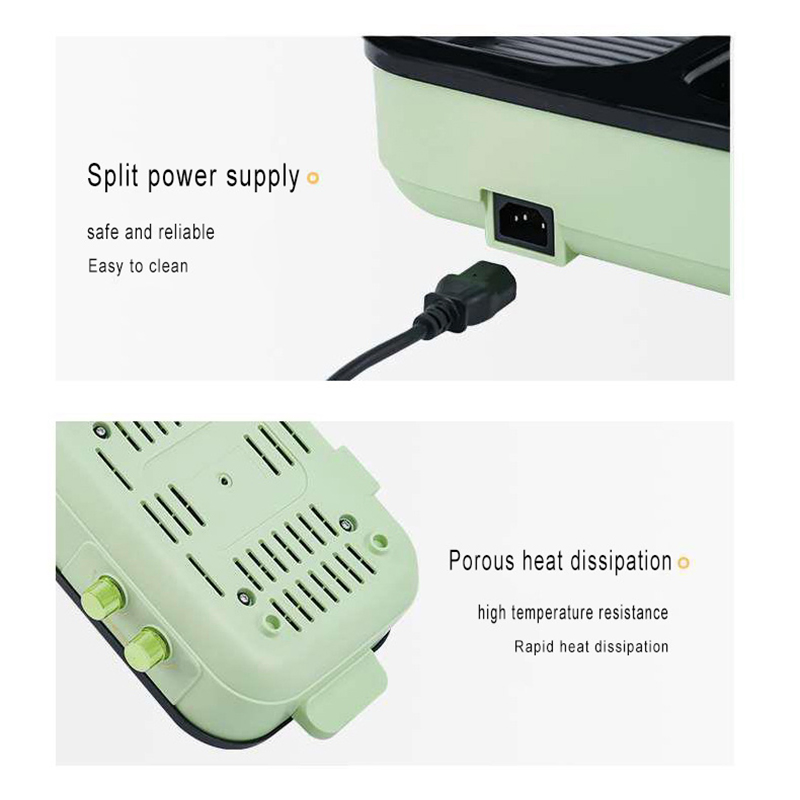 Multifunctional Integrated Electric Cooking Pot and Grilling Pan, Non Stick Coating