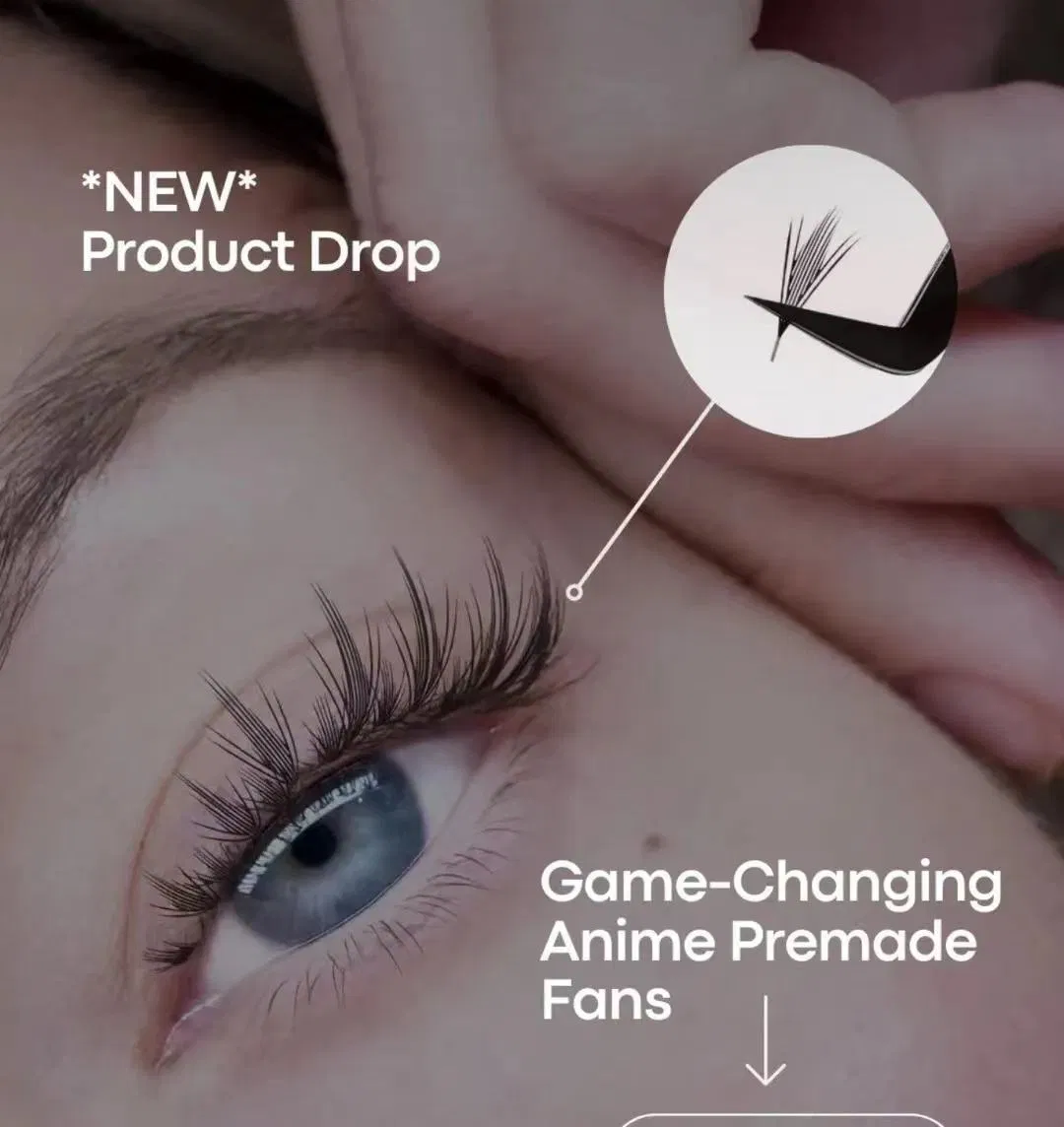 Anime Lash 0.07mm C D Curl 8-15mm Premade Anime Chunk Lashes