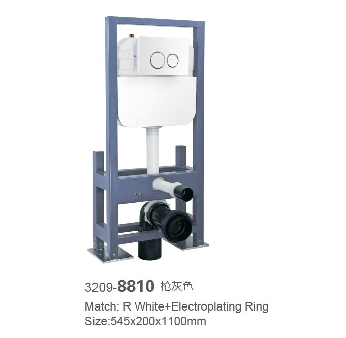 High Metal Concealed Cistern Wall Toilet with Hidden Flush Included for Space Efficiency Concealed Cistern Tank
