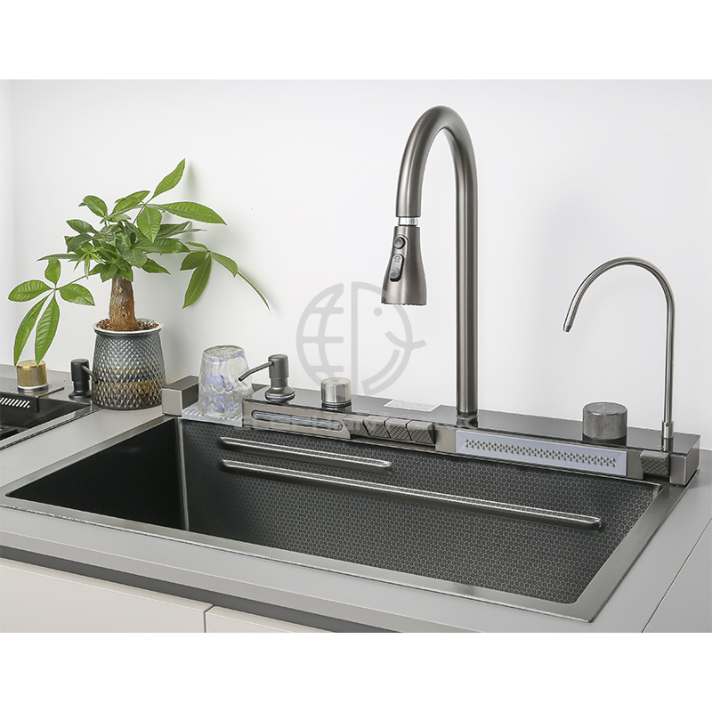 Multifunctional High Quality Kitchen Luxury Custom Stainless Steel Handmade Sink for Apartments