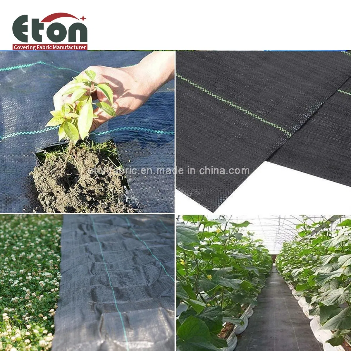 100GSM 3.25X100m PP Woven Black Landscape Weed Barrier for Outdoor Garden