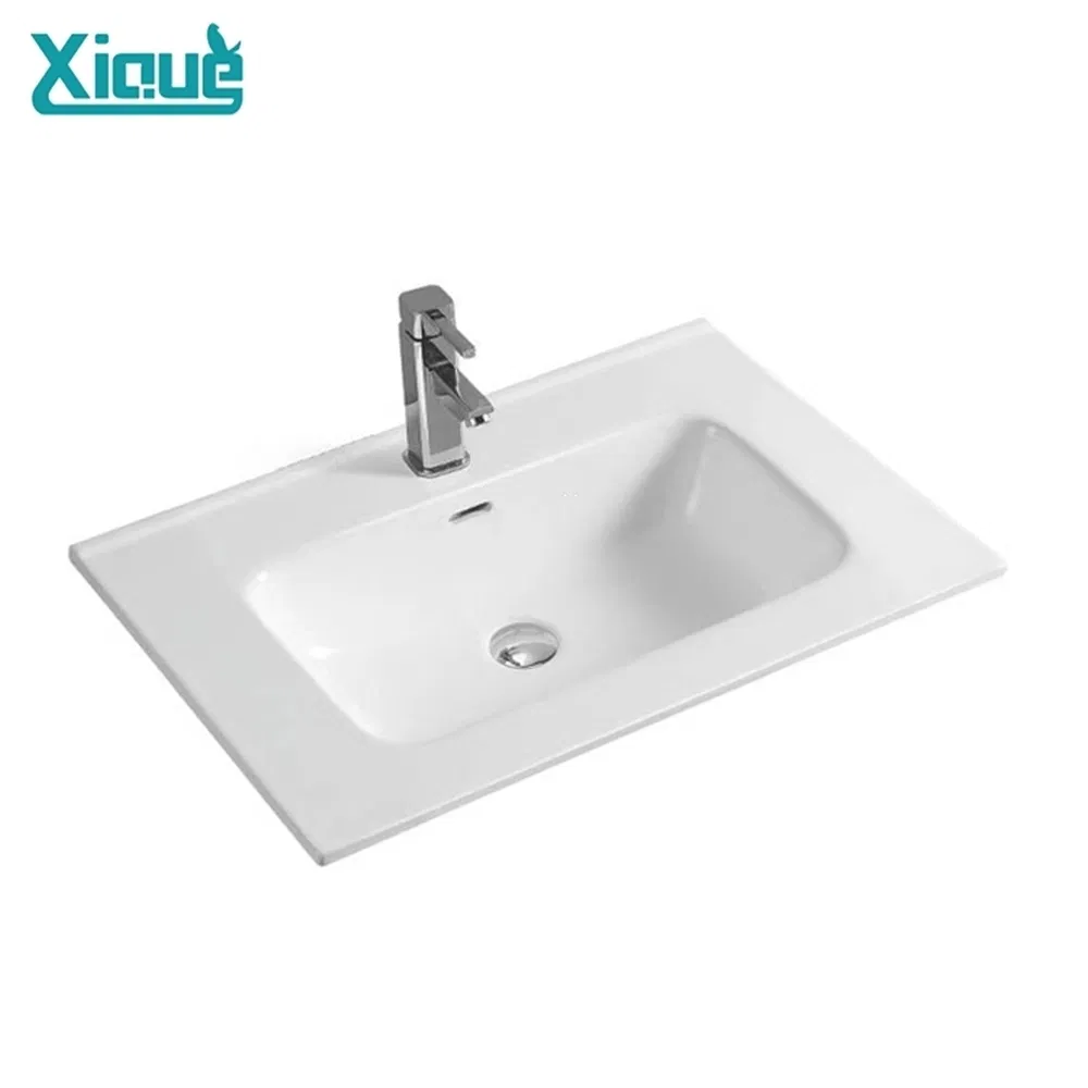Wall-Hung Ceramic Bathroom Wash Basin Sink for Residential Vanity Spaces