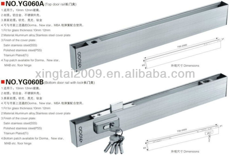 Aluminume Glasses Clip for Tempered Glasses 10mm to 12mm