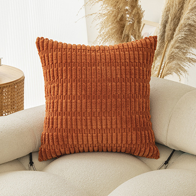 Home Sofa New Corduroy Nordic Solid Color Simple Square Cushion Decoration Pillow Cover