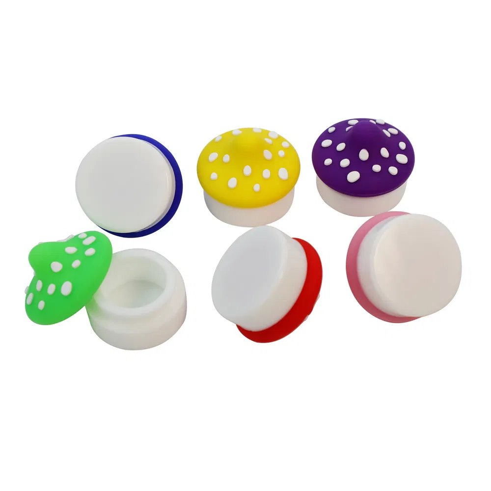 5ml Mushroom Smoking Silicone Jar Various Styles Mini Silicone Box Smoking Accessories DAB Tool