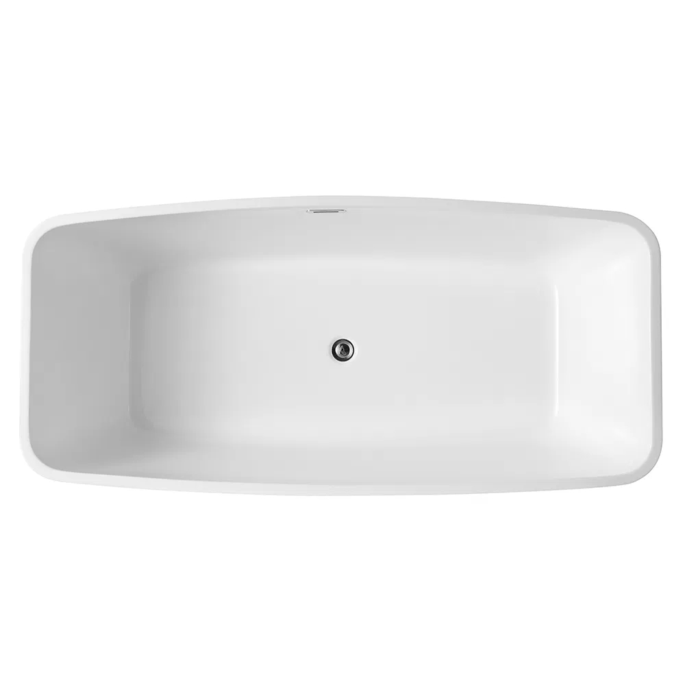 Modern 1700mm Rectangular Indoor Bathroom Acrylic Bathtub