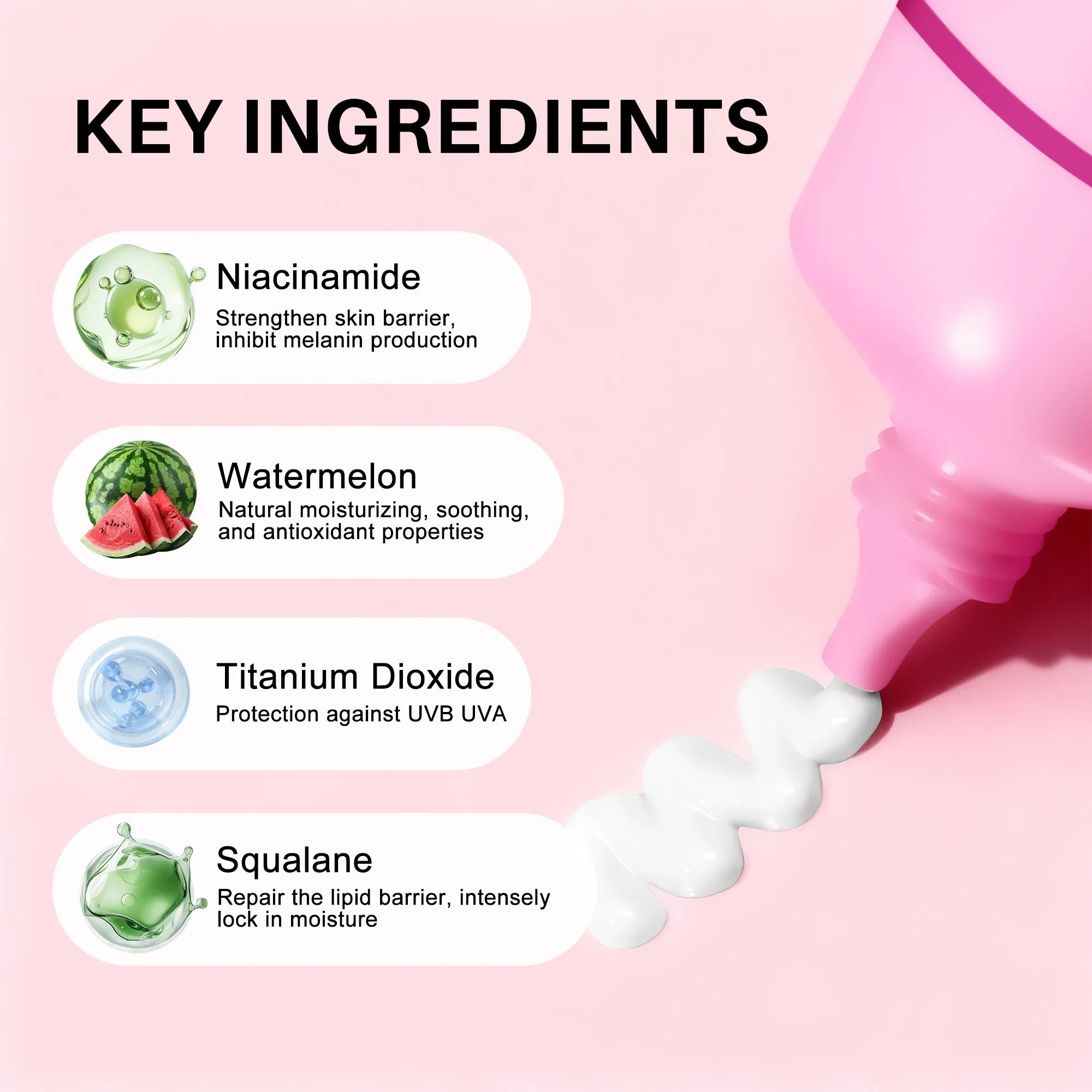 OEM Watermelon Sunscreen Calming Moisturizing Sunscreen