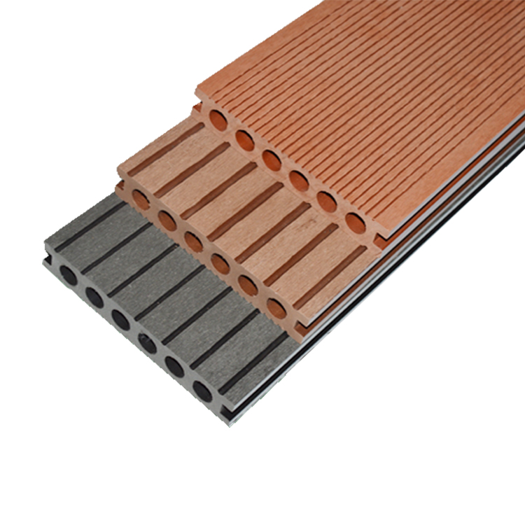 PE Wood Plastic Composite WPC Decking for Outdoor Spaces Board Hot Sell Wholesale Hollow Waterproof Building Material Decoration Flooring Long Lasting