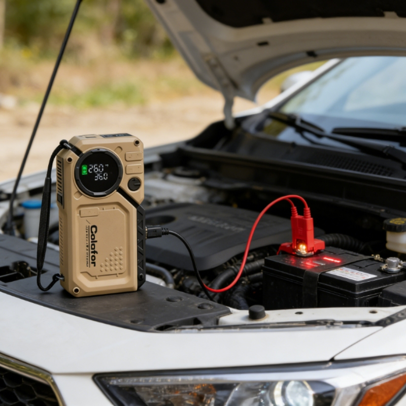 Portable Tire Air Pump with LCD Display and ABS Material