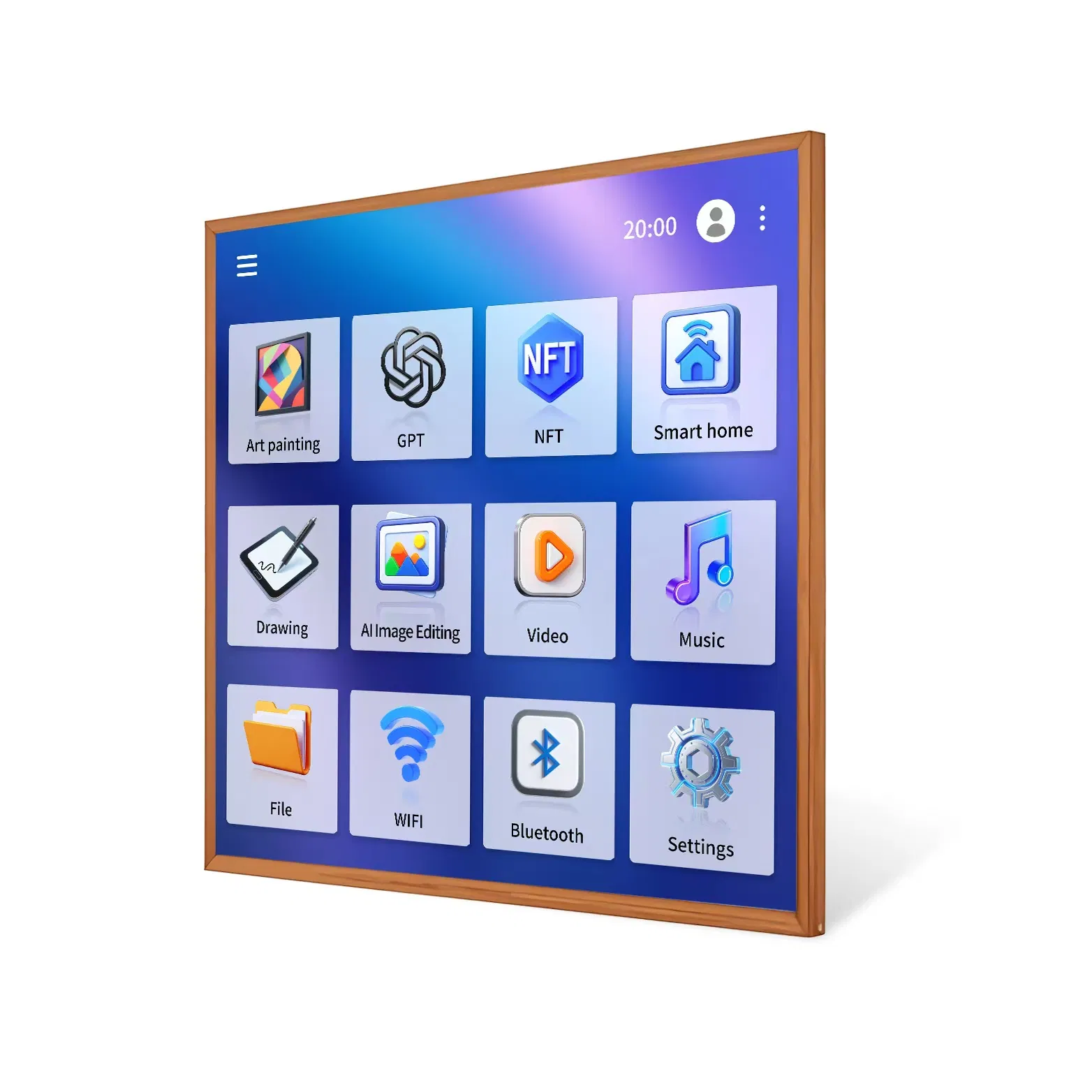 10 Kg 33.3 Inch 1900*1900 WiFi Digital Signage Kiosk Picture Video Photo Art Frame