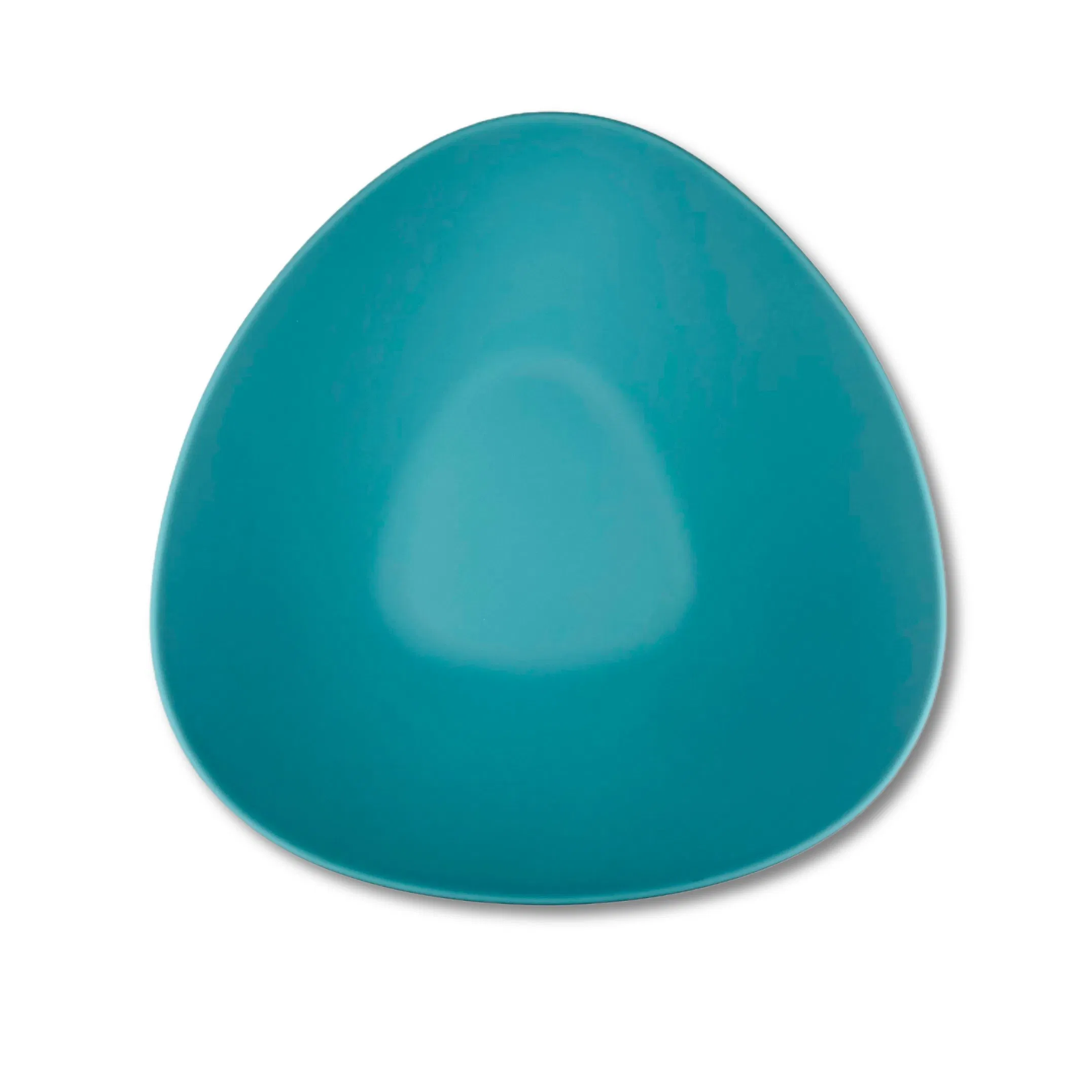 10.9-Inch Melamine Teal Blue Triangle Wan Bowl