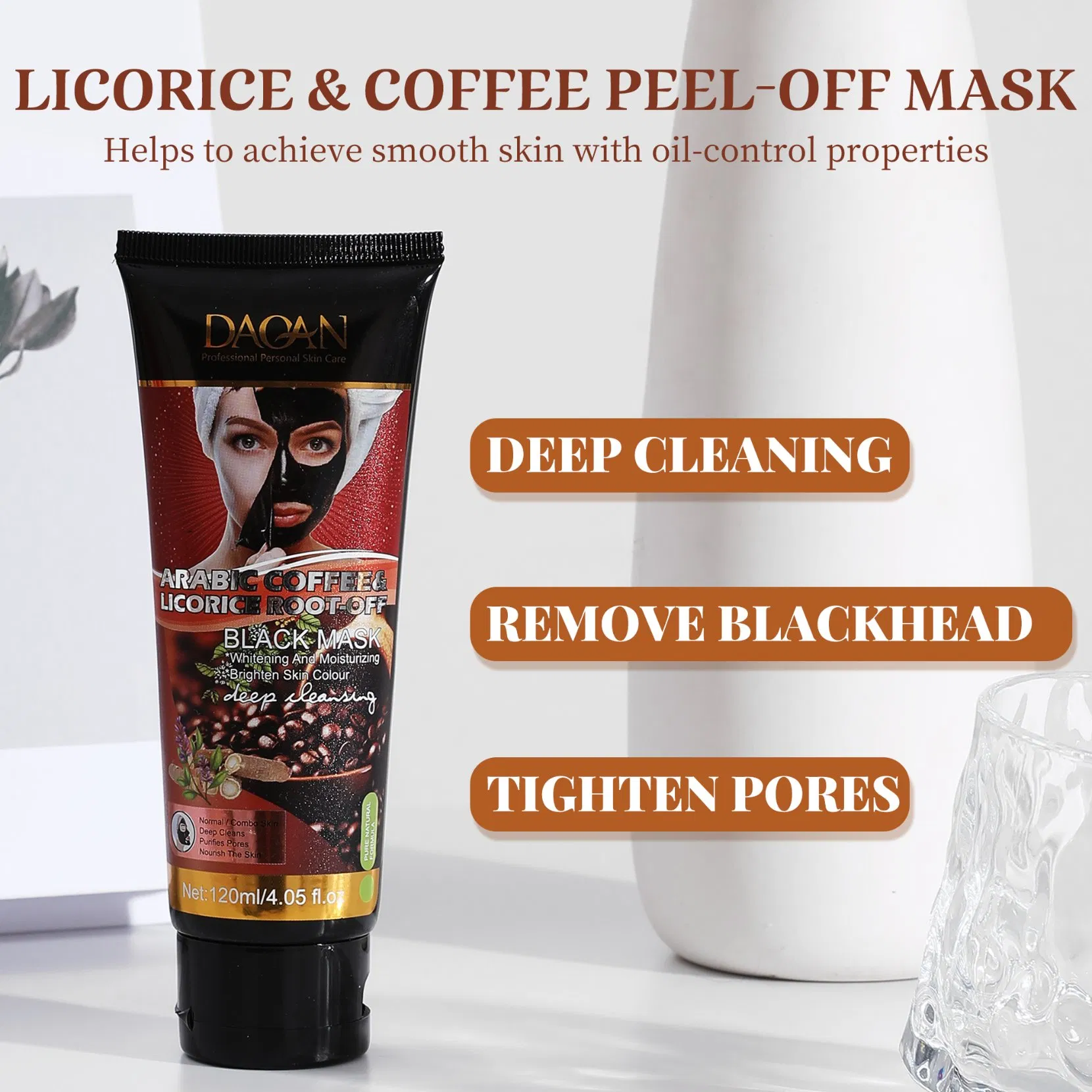 Wholesale Brightening Licorice Herbal Skin Care Face Peel-off Mask for Anti-Acne